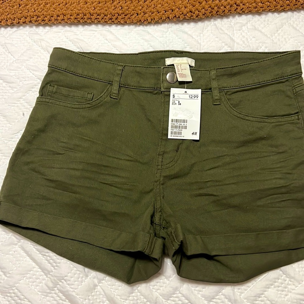 Olive green 3 inch shorts